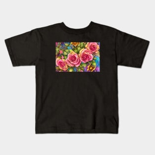 Dreamlike Roses Kids T-Shirt